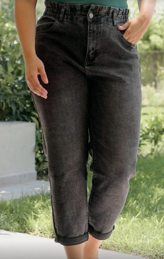 Jean παντελόνι mom fit plus size